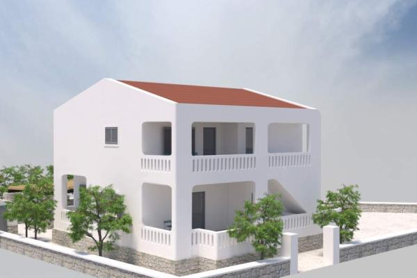 Statically independent storey addition, on a old, ground based residence, Korissia, Kea island